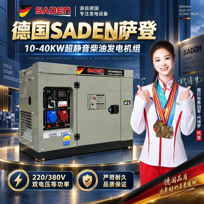【新品】10千瓦静音柴油发电机小型移动式车载发电机220V/380V双电压
