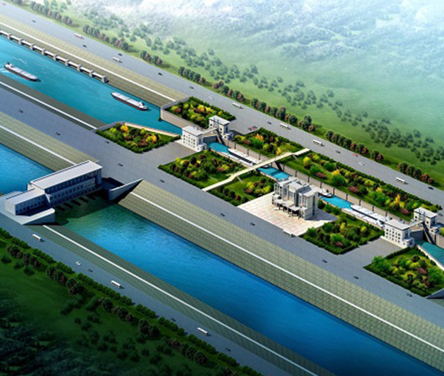 擬建廬江船閘效果圖