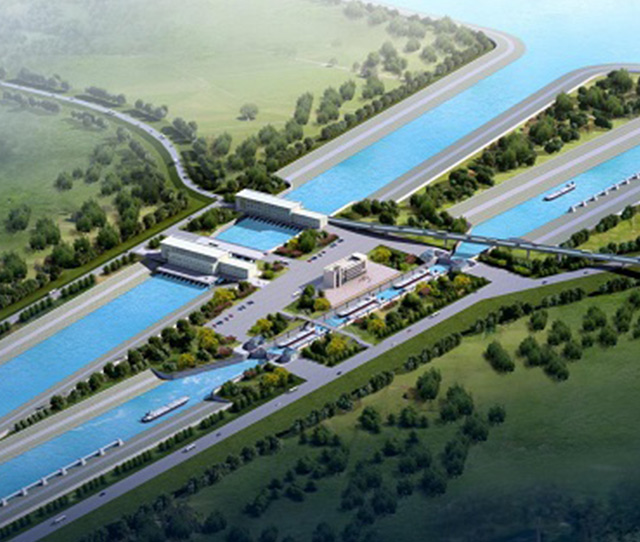 擬建樅陽(yáng)船閘效果圖