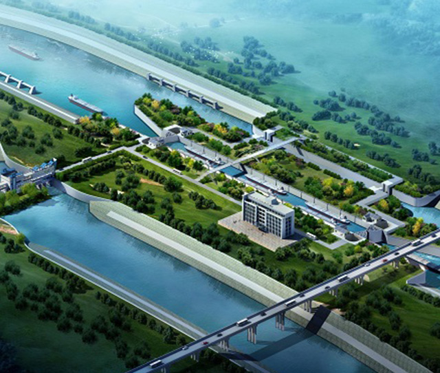 擬建東淝河船閘效果圖